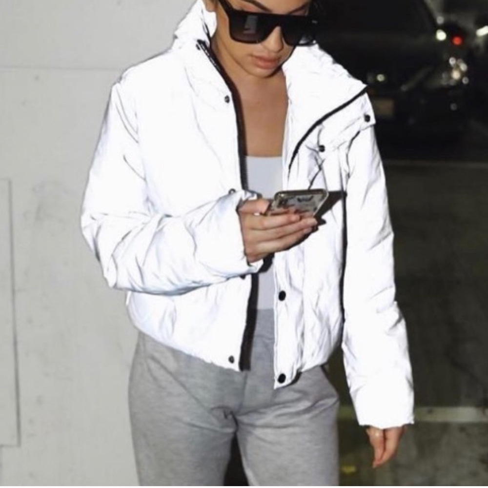 Fashion Nova | See My Reflection Jacket-Silver